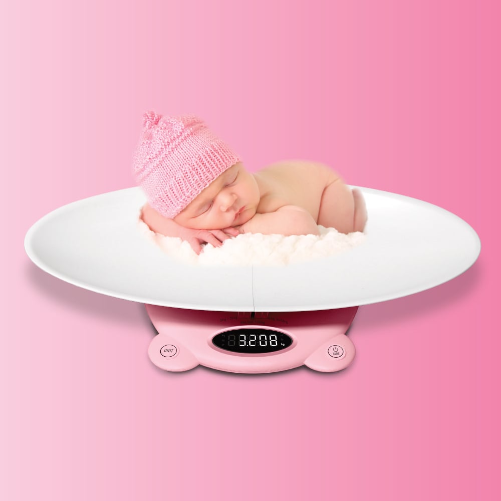 detská elektronická váha vitammy babycinno ružová